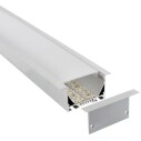 KIT - Perfil aluminio OSIC para tiras LED, 1 metro