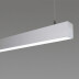 Lámpara colgante SERK, 70W, 208cm, 0-10V regulable, silver, Blanco neutro, Regulable