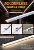 Barra led LUX SMD2025, DC12V, 8W, 100cm, Branco quente