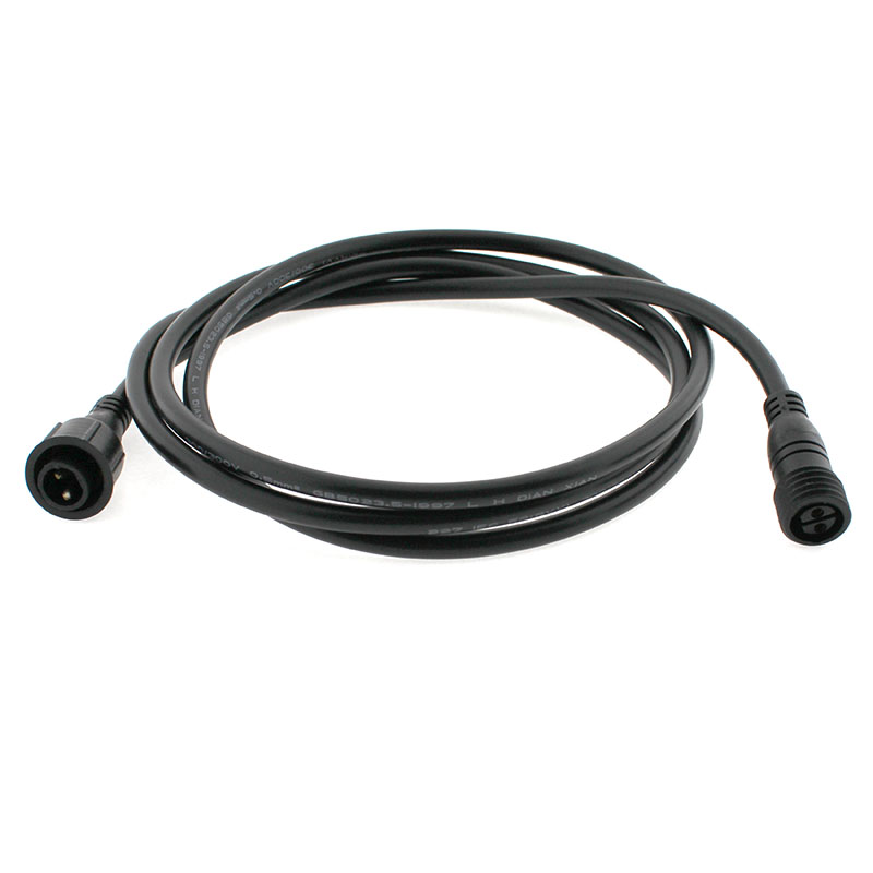Cable extensión 2 Pinx1mm, 100cm, IP67, negro