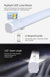 LED linear, suspenso ou superficie,18W, RGB+CCT, RF, Alexa, SINC. 1m, RGB + Branco dual, Regulable