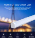 LED lineal, suspendido o superficie, 18W, RGB+CCT, RF, Alexa, SINC. 1m, RGB + Blanco dual, Regulable