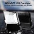 Projetor RGB+CCT Nichia Led, 50W, RF, RGB + Branco dual, Regulable