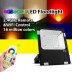 Projetor RGB+CCT Nichia Led, 20W, RF, RGB + Branco dual, Regulable