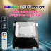 Proyector RGB+CCT Nichia Led, 20W, RF, RGB + Blanco dual, Regulable
