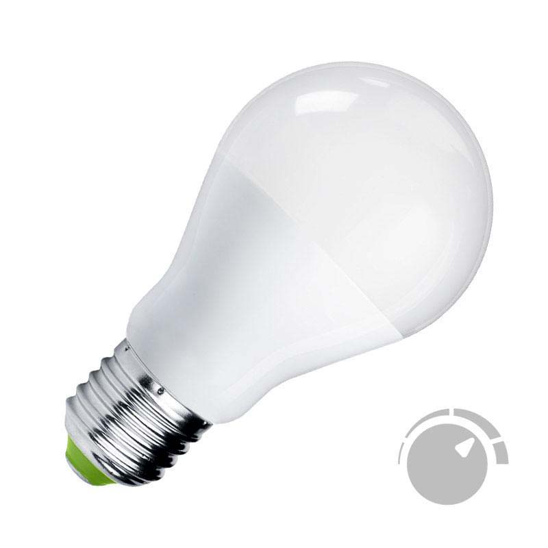Bombilla LED E27, 180º, 12W, Regulable, Blanco cálido, Regulable