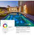 Lâmpada LED SLIM 5mm Ø230mm para piscinas, 12V AC/DC, IP68, 35W, RGB, aço inox 316, RGB