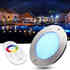 Kit Lâmpada LED SLIM 5mm Ø230mm para piscinas, 12V AC/DC, IP68, 35W, RGB, aço inox 316 + comando, RGB