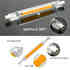 Bombilla LED R7S, 8W, COB, 360º, 118mm, Blanco cálido