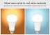Lâmpada LED WiFi E27 Bulb 12W RGB+CCT, RGB + Branco dual, Regulable