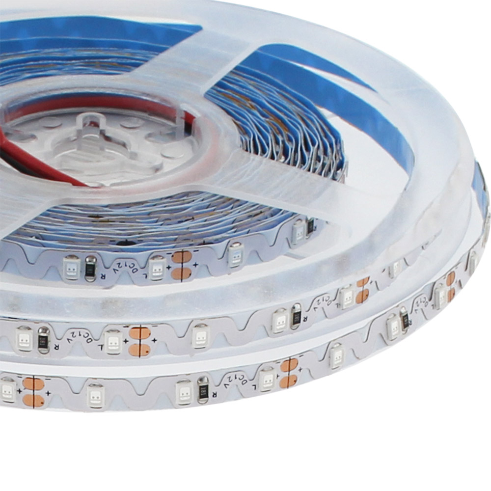 Tira contorno Zig Zag LED SMD2835, DC12V, 5m, (72Led/m), 50W, IP65, Azul
