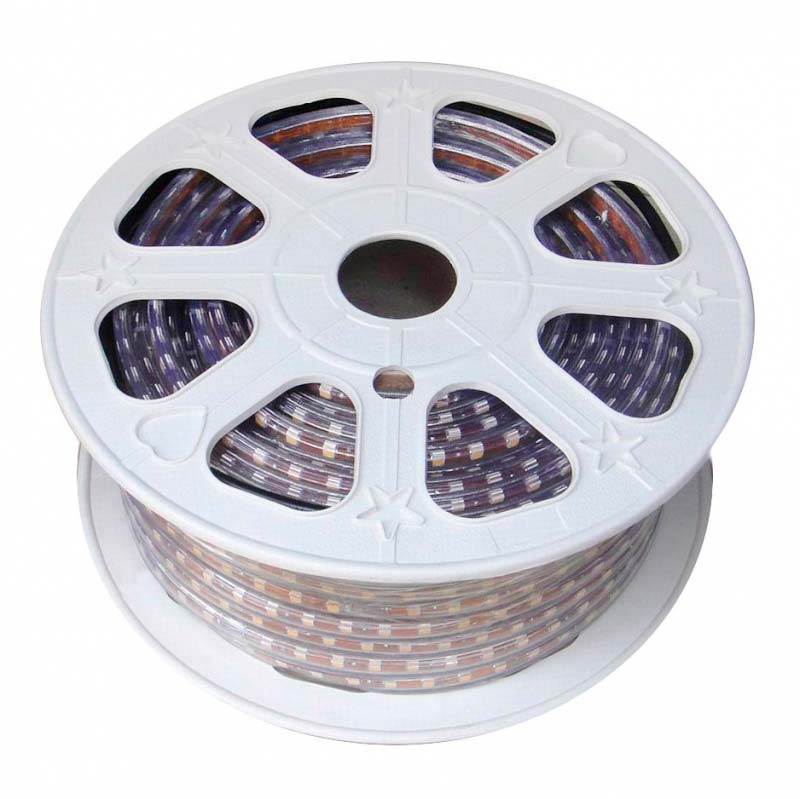 Tira LED 220V SMD 5050, 120Led/m, RGB, 2 filas, carrete 50 metros, 18.5mm, RGB