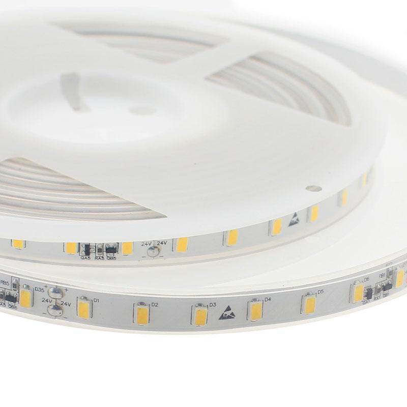 Tira LED Monocolor SMD5630, DC24V CC, 5m (70 Led/m) - Sensor Temperatura, 75W, IP67, Blanco frío