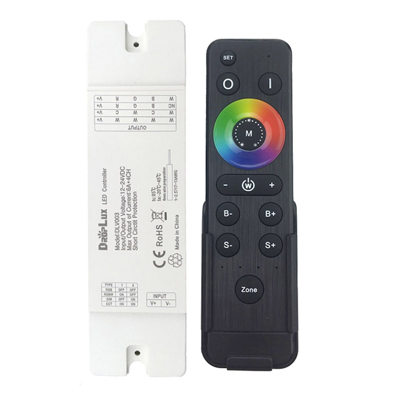 MONO, CCT, RGB, RGBW 4x6A 4Z Controlador 4 en 1 