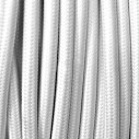 Cable textil redondo 2x0,75mm, 1m, blanco