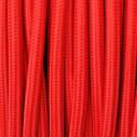 Cable textil redondo 2x0,75mm, 1m, rojo