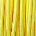 Cable textil redondo 2x0,75mm, 1m, amarillo