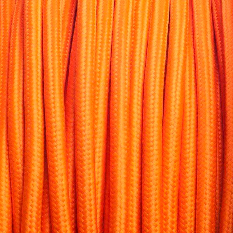 Cable textil redondo 2x0,75mm, 1m, naranja