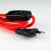 Cable textil con interruptor y enchufe, 2x0,75mm, 2m, rojo