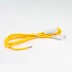 Cable textil con interruptor y enchufe, 2x0,75mm, 2m, amarillo