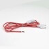 Cable textil con interruptor y enchufe, 2x0,75mm, 2m, rojo-blanco