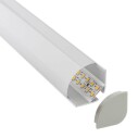 KIT - Perfil aluminio KORK para tiras LED, 1 metro
