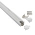 KIT - Perfil aluminio CAMPRO para tiras LED, 2 metros