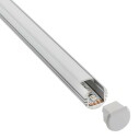 KIT - Perfil aluminio ROUND para tiras LED, 2 metros