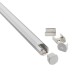 KIT - Perfil aluminio ROUND para fitas LED, 2 metros