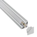 KIT - Perfil aluminio VENCO para tiras LED, 2 metros