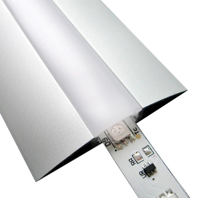KIT - Perfil aluminio SENSA para tiras LED, 2 metros - LEDBOX