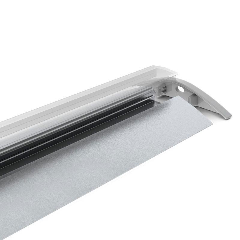 Perfil de aluminio para tira LED 2 metros con tapa listo para montaje –  tidled