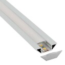 KIT - Perfil aluminio SINGE para tiras LED, 2 metros