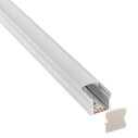 KIT - Perfil aluminio HARFO para tiras LED, 1 metro