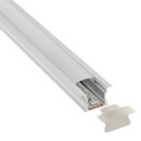 KIT - Perfil aluminio RIDA para tiras LED, 1 metro