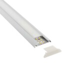 KIT - Perfil aluminio MARK para tiras LED, 1 metro
