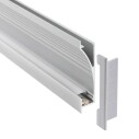 KIT - Perfil aluminio NITRA para tiras LED, 1 metro