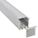 KIT - Perfil aluminio TEITO para tiras LED, 2 metros