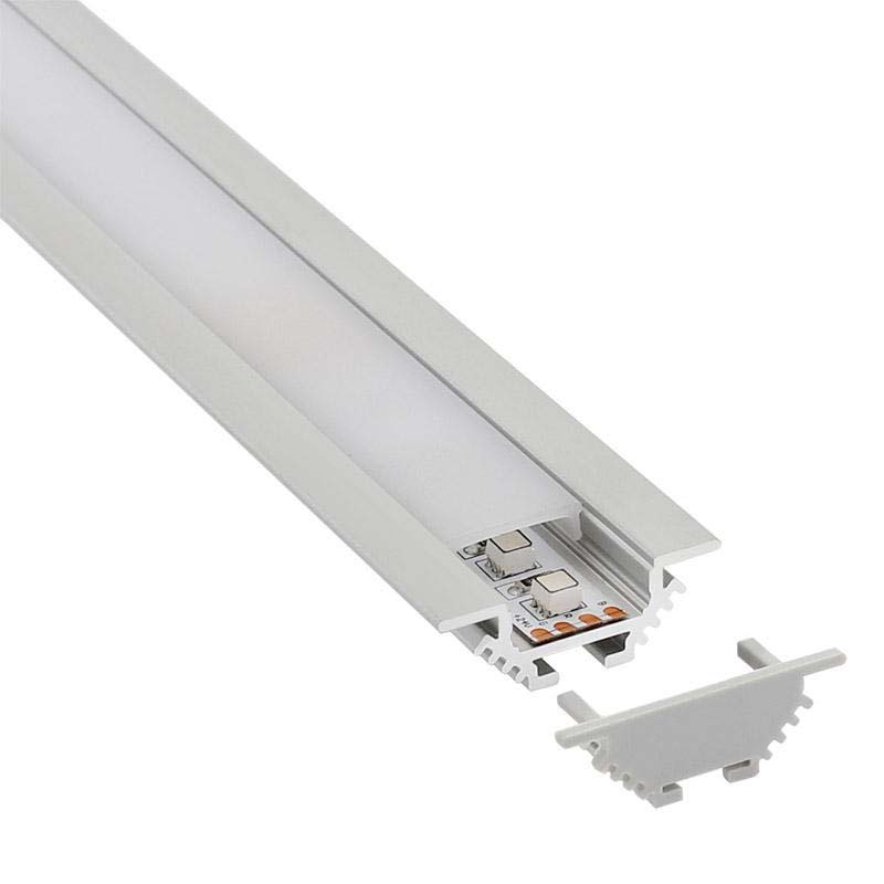 KIT - Perfil aluminio CORNER para tiras LED, 2 metros
