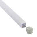 KIT - Perfil plástico CUB IP68 para tiras LED, 1 metro