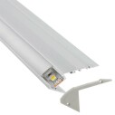 KIT - Perfil aluminio STAIR para tiras LED, 2 metros