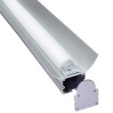 KIT - Perfil aluminio GREC 120º para tiras LED, 1 metro
