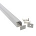 KIT - Perfil aluminio FAT para tiras LED, 1 metro