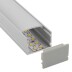 KIT - Perfil aluminio FAT para fitas LED, 1 metro