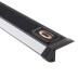 KIT - Perfil aluminio negro CINEMA para tiras LED, 2 metros