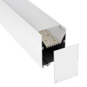 KIT - Perfil aluminio SERK para tiras LED, 2 metros, blanco
