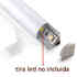 KIT - Perfil aluminio KORK-mini para fitas LED, 1 metro, branco