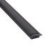 KIT - Perfil aluminio LISEN para tiras LED, 1 metro, negro