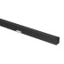 KIT - Perfil SKYRT para tiras LED, 1 metro, negro