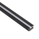 KIT - Perfil aluminio  SKEB para fitas LED, 1 metro, preto
